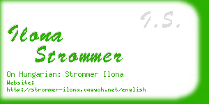 ilona strommer business card